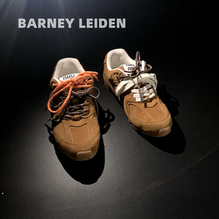 LEIDEN品质推荐 运动休闲鞋 24新款 女复古德训鞋 联名阿甘鞋 BARNEY