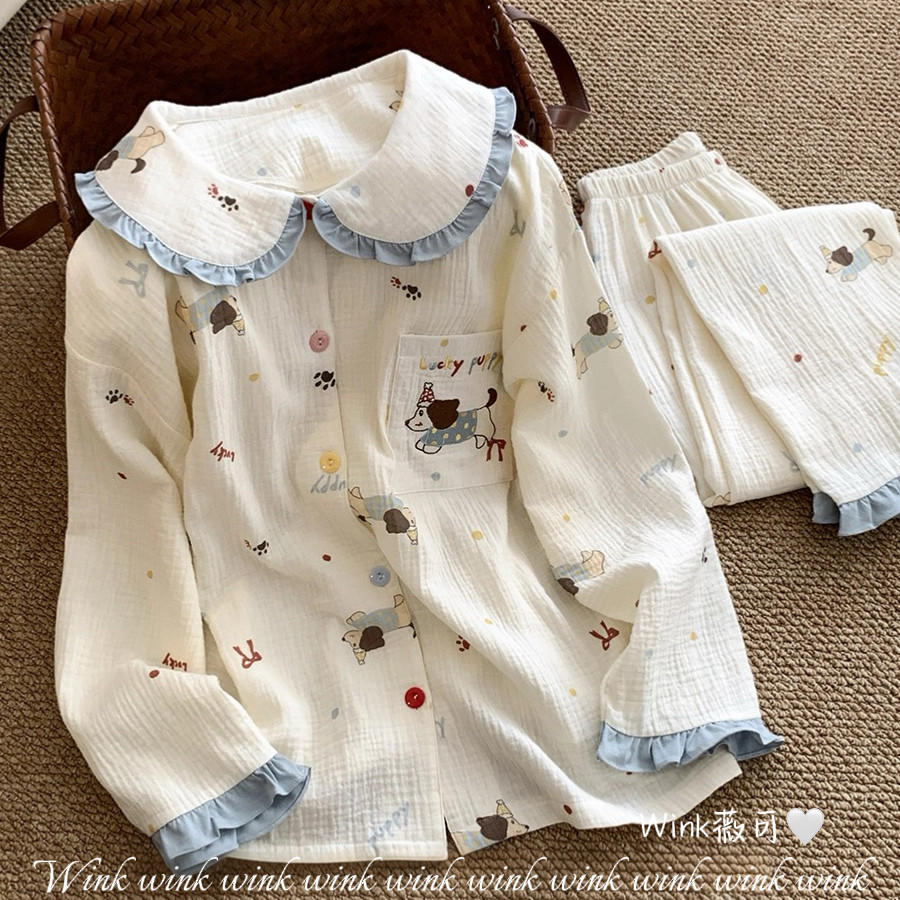 Wink薇可-女士减龄娃娃领家居服ins上衣+裤子睡衣套装PJ-JXM6238,孕妇装/孕产妇用品/营养,连衣裙,淘宝优惠券,粉丝福利购,淘宝优惠卷