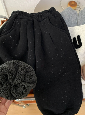 爱贝童装-加厚保暖束脚裤中小男童宽松百搭卫裤潮休闲裤xbj-25531