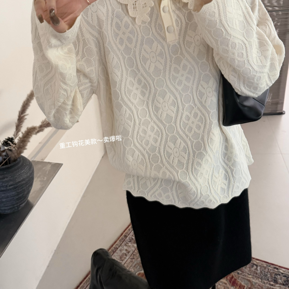 TB媞宝-卖w件26年早春爆单王温柔蕾丝钩花娃娃领甜系针织衫52923,孕妇装/孕产妇用品/营养,连衣裙,淘宝优惠券,粉丝福利购,淘宝优惠卷