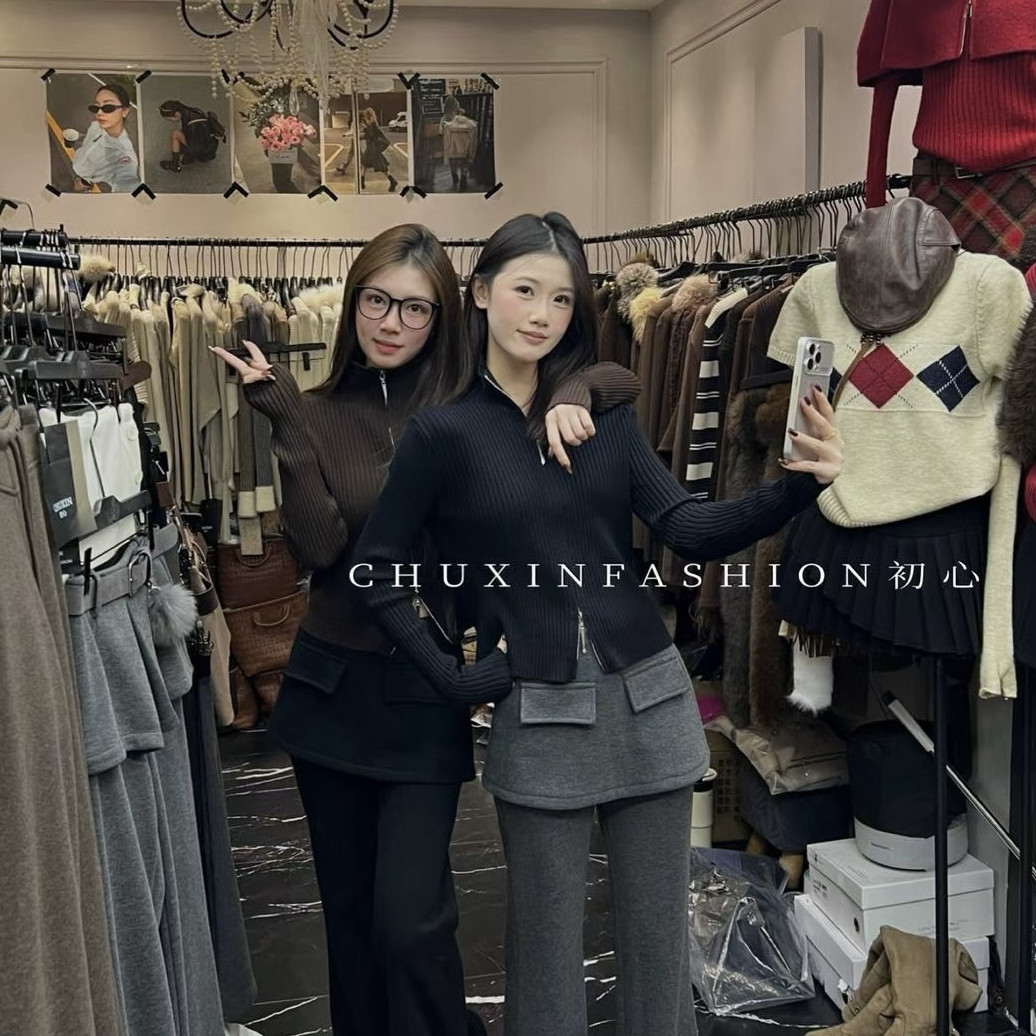 C.X初心-设计感高品质高腰屁帘裤翻盖口袋设计休闲裤休闲裤CX1796