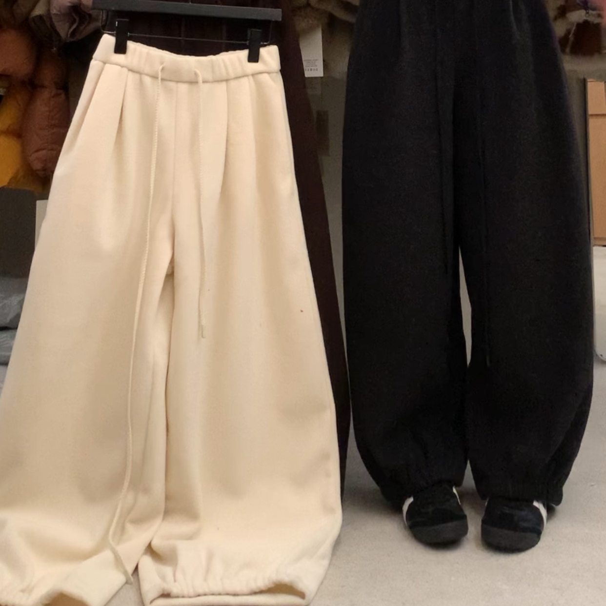 ONION-款松弛随性羊毛卫裤雪地靴的绝搭休闲裤（含20羊毛）Q25804