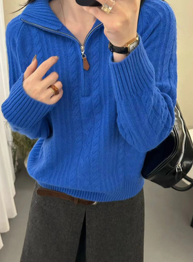 藏山羊-衣打底衫红色上衣时尚早春新款针织衫（含100绵羊毛）XF57