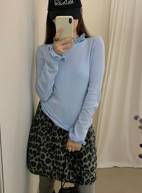 Already Full-超好基础百搭木耳边套头打底针织衫(早春上新)5556