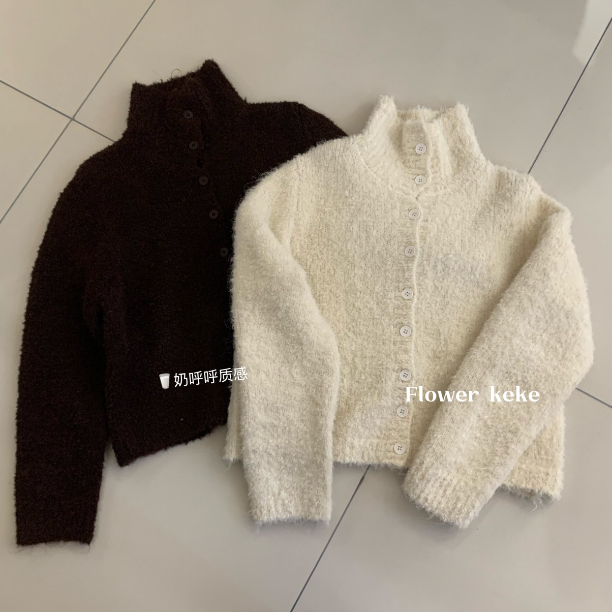 Flower keke-冬新宽松绵羊毛叠穿保暖毛衣（含41.6绵羊毛）PJyc90