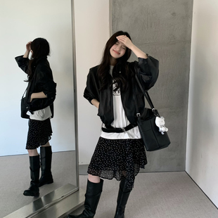 grapestone 葡萄籽-韩系设计款不规则前片系带女人味半身裙26005