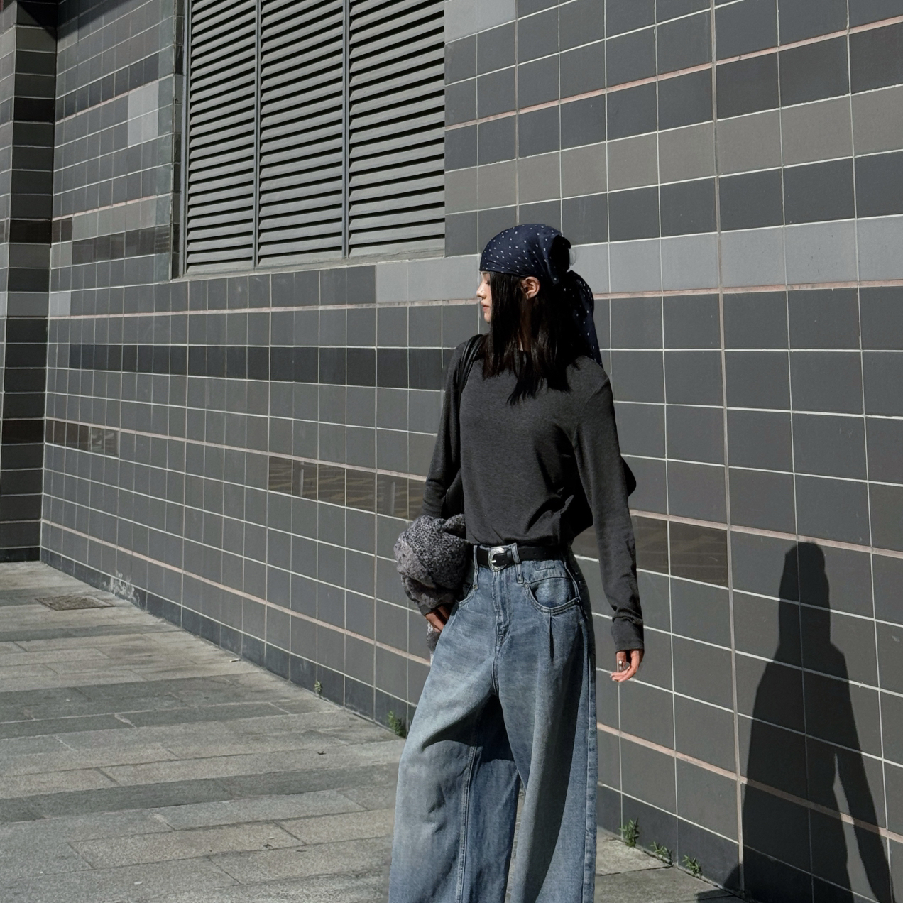 BOBO1972-显瘦打底衫小衫针织衫百搭长袖T恤（含4.7绵羊毛）L5352