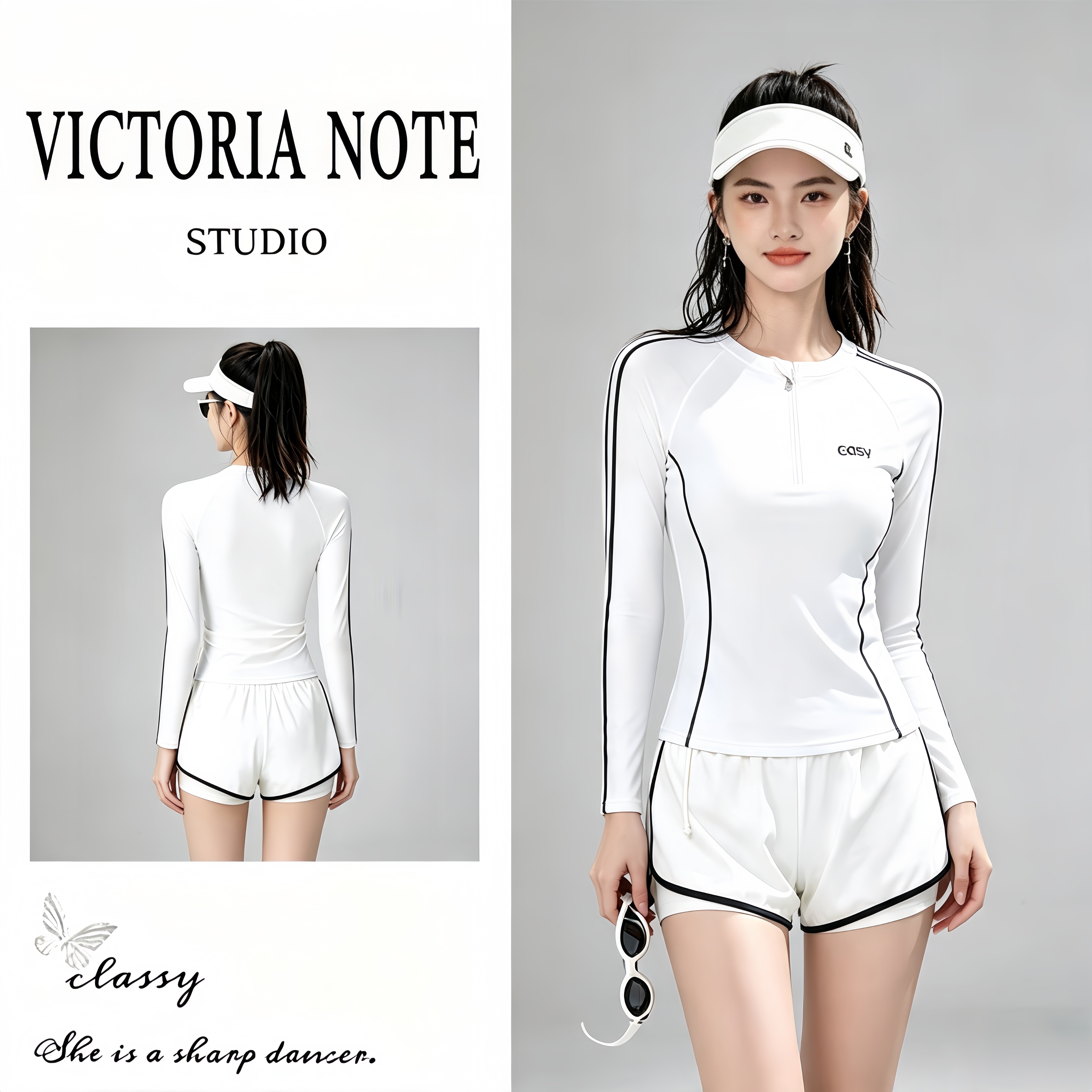 VICTORIANOTE分体泳衣女保守