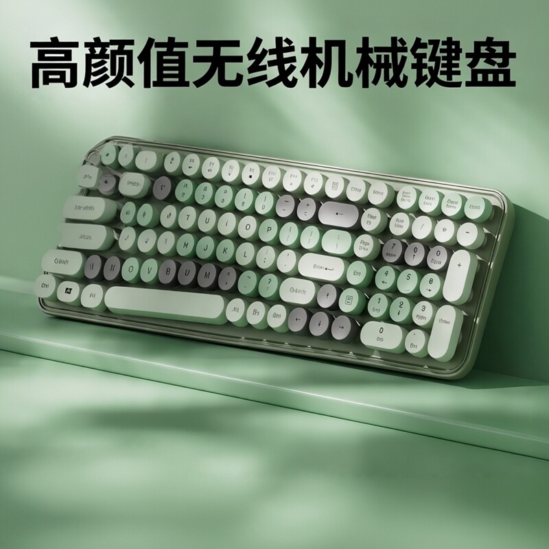 无线键盘鼠标套装蓝牙可充电静音机械手感女生办公笔记本通用