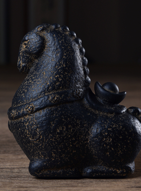 仿古中国风禅意案头马摆件