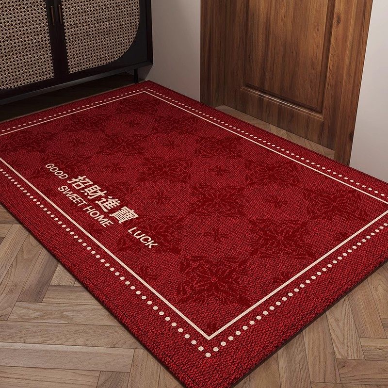意大利红色喜庆除尘耐脏门垫玄关大门口脚垫入户门地垫可裁剪地毯,居家布艺,入户地垫,淘宝优惠券,粉丝福利购,淘宝优惠卷