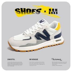 莆田潮牌男鞋秋季情侣休闲运动鞋男款厚底防滑跑步n字阿甘老爹鞋