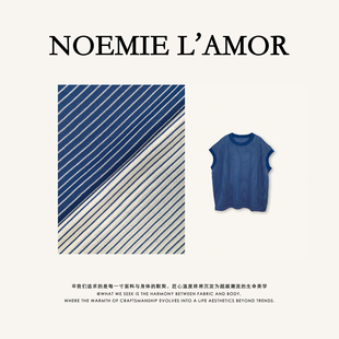 T恤春夏季 条纹短袖 宽松百搭潮流亚麻撞色上衣ZZ7303 朵姐臻选