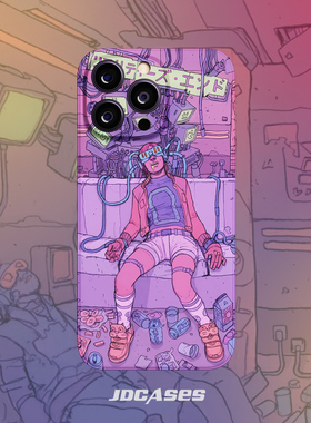 赛博朋克cyberpunk未来生活iphone15promax手机壳小众菲林壳防摔全包软壳安卓