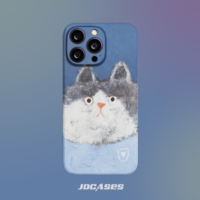 趣味胖猫猫 iphone17promax手机壳小众菲林壳防摔全包软壳安卓