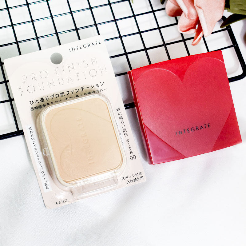 日本资生堂integrate完美意境雾面柔焦粉饼定妆控油遮瑕持久控油