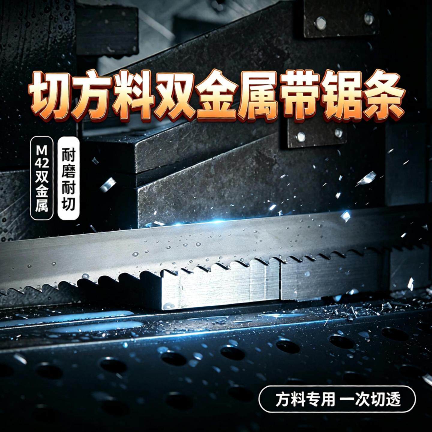 切方料M42双金属带锯条3850*34锯床切方块实心料机用锯条寿命更长
