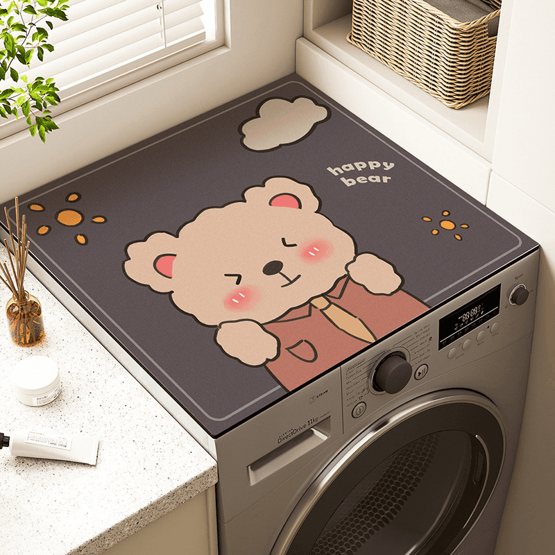 阳台滚筒式洗衣机盖垫盖布硅藻泥盖巾冰箱台面保护垫子吸水防滑垫