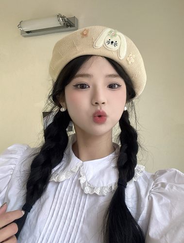 奈里nicein贝雷帽甜美女夏季