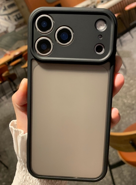 黑武士橙色新款适用苹果17pro手机壳磨砂黑色磨砂肤感iphone16promax亚克力磁吸15pro防摔14高级感13大孔12保
