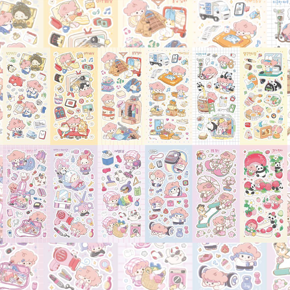 丹波尼的日常生活可爱卡通女孩贴纸ins韩系防水咕卡手账创意贴纸,文具电教/文化用品/商务用品,贴纸/立体贴纸,淘宝优惠券,粉丝福利购,淘宝优惠卷