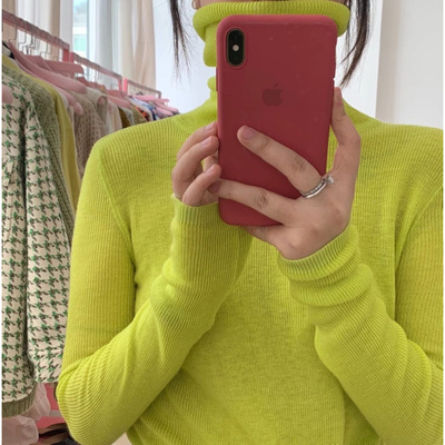 秋冬毛衣百搭高领修身针织衫