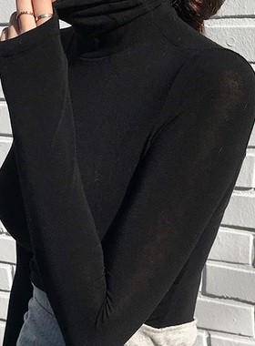 当天发 MISS WU 博主 魅力黑色紧身打底衫T恤INS网红款