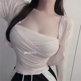 套装 自制 开衫 性感女人味抹胸背心 LZ108博主都爱穿