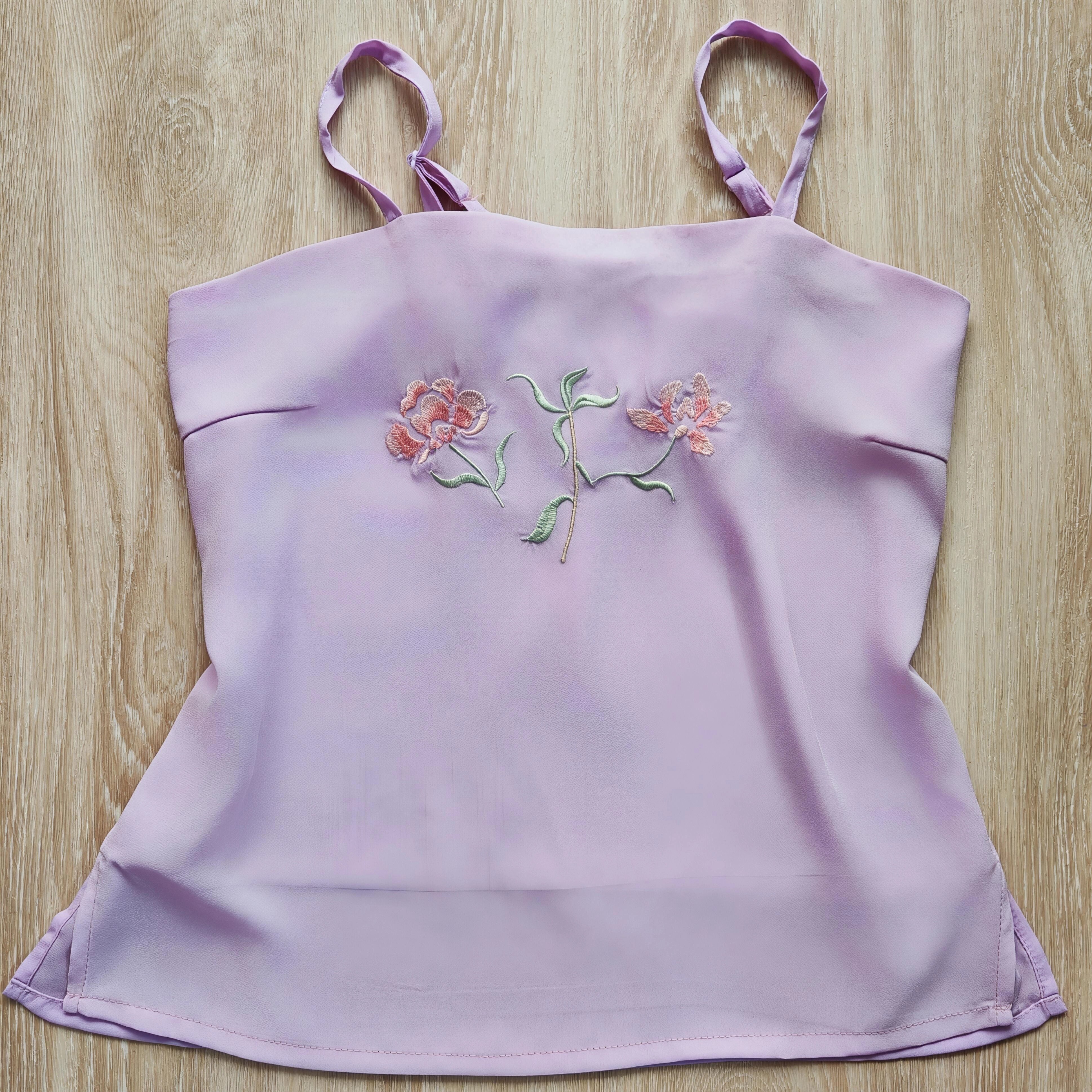 汉服宋制绣花薄款吊带背心春夏图片