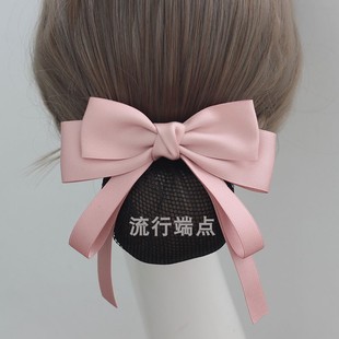 头花2024年新款护士发网女盘头发职业银行空姐网兜高级感头饰发饰