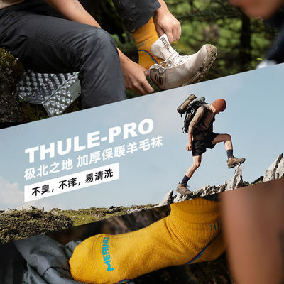 赛乐登山徒步羊毛袜极北之地2双
