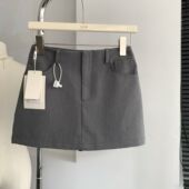 气质a字裙设计感时尚 新款 百搭短裙 半身裙女休闲显瘦夏季 灰色西装