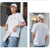春季 李宁短袖 百搭时尚 圆领经典 宽松亲肤上衣潮ATST639 T恤男女夏季