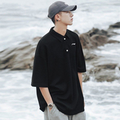 休闲翻领t恤纯棉男士 新款 透气运动上衣 男子夏季 李宁POLO衫