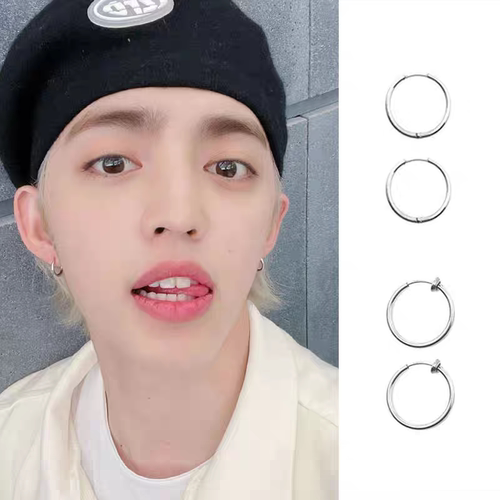 S.COUPS崔胜澈同款圆圈耳环夹坠百搭奶酷潮新无耳洞饰品seventeen