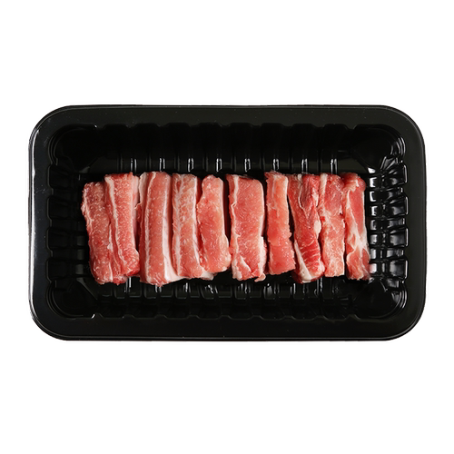 新鲜不冷冻五谷草饲黑猪肋排