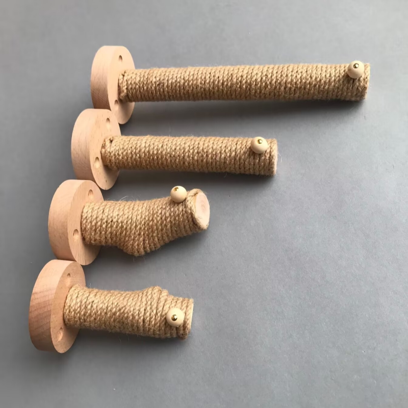麻绳挂钩 服装店挂钩原木墙上挂衣钩加长单钩 童装店货架展示架