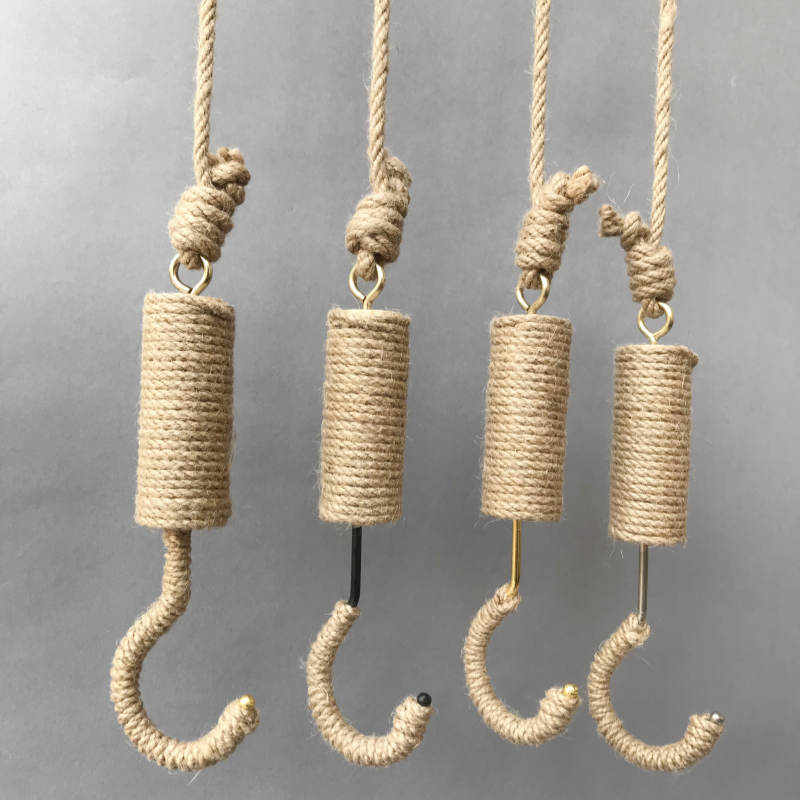 服装店挂钩墙上展示架创意麻绳衣架吊环橱窗吊顶悬挂衣钩吊挂S钩