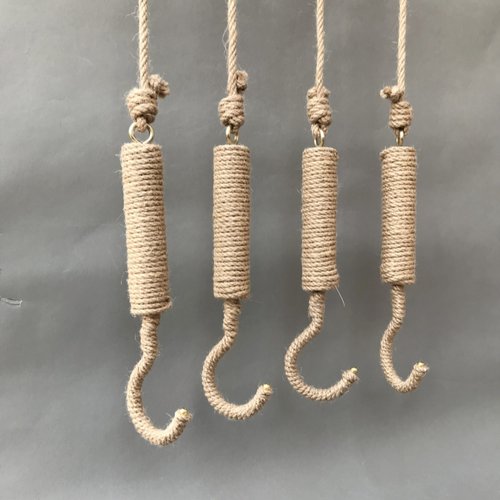 服装店挂钩墙上展示架创意麻绳衣架吊环橱窗吊顶悬挂衣钩吊挂S钩