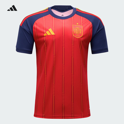 Adidas西班牙队主场球衣 2026年美加墨世界杯短袖足球服男JN4390