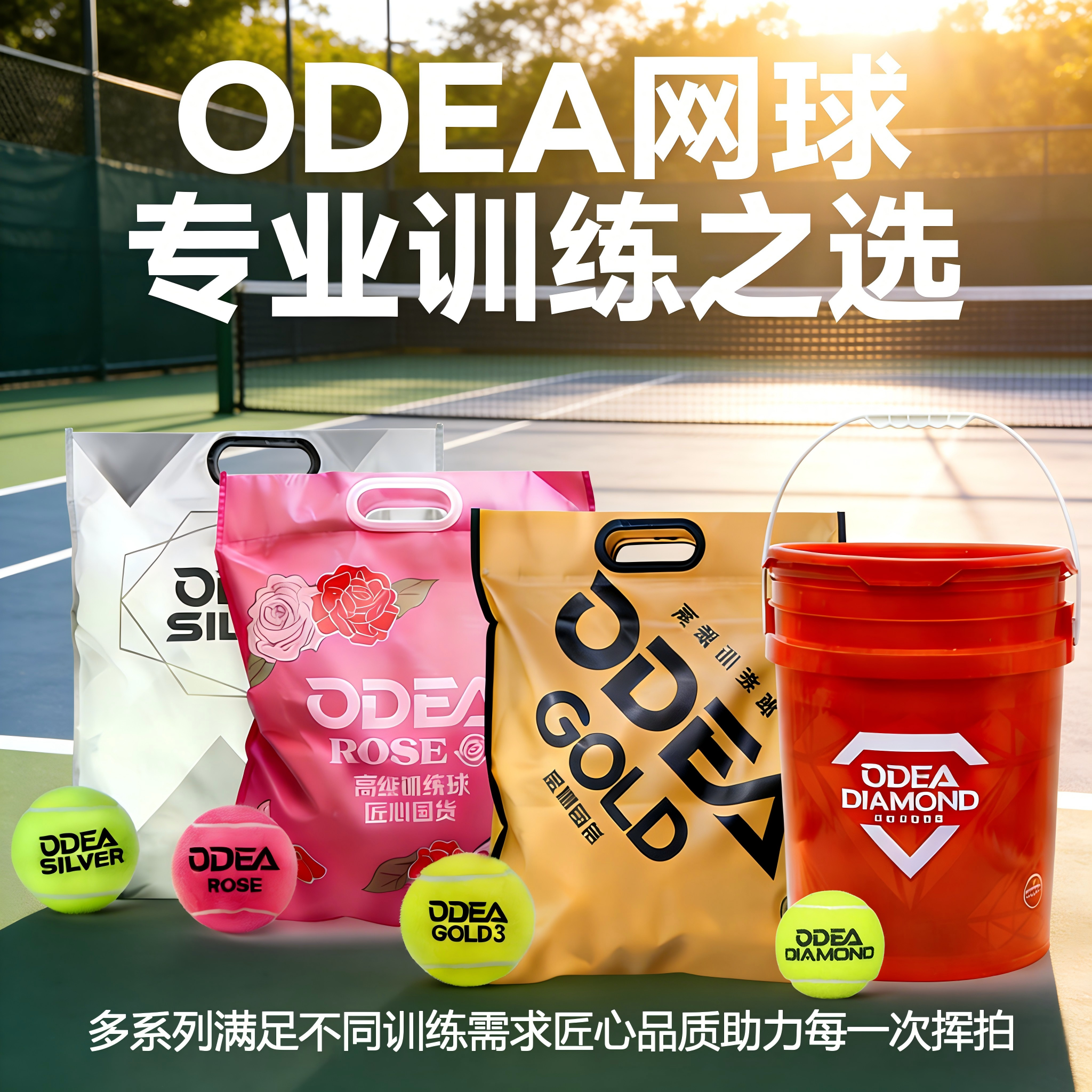 欧帝尔网球初学进阶高级专业训练网球整袋DD2 DD3 gold学校俱乐部
