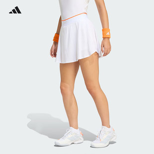 Adidas王欣瑜澳网款阿迪达斯白色网球运动短裙女半身裙运动休闲裙