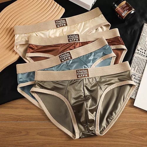 小江家~三角内裤冰丝男士青年男生三角抗菌抑菌裤衩男款裤头裤衩