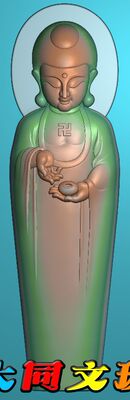 电脑雕刻图 精雕图 浮雕图 灰度图 JDP BMP 垂袖佛2