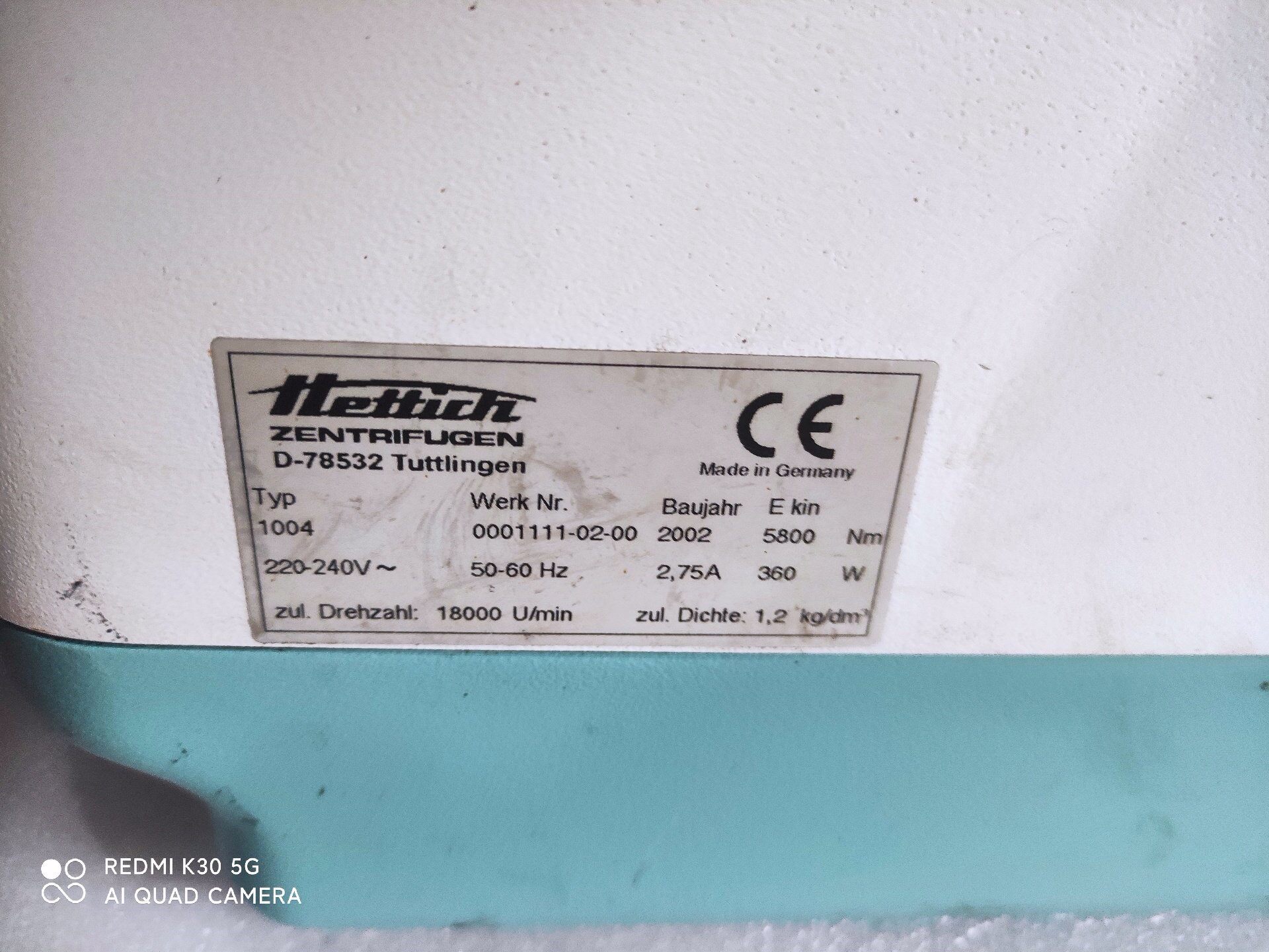 德国hettich超速离心机eba-21系列1004