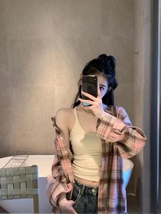 2025夏季 純欲糖果色帶胸墊吊帶背心女遮副乳內搭外穿美背2726 新款