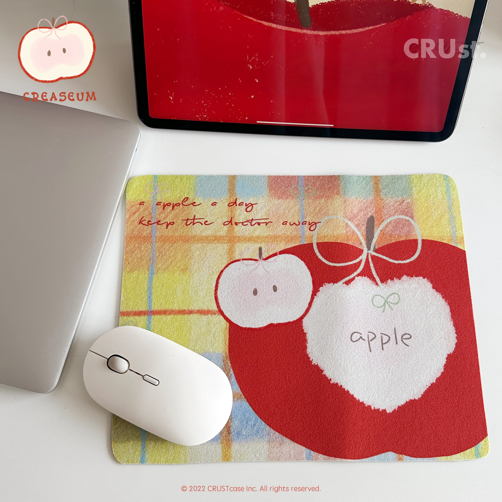 高颜值苹果派对防滑鼠标垫