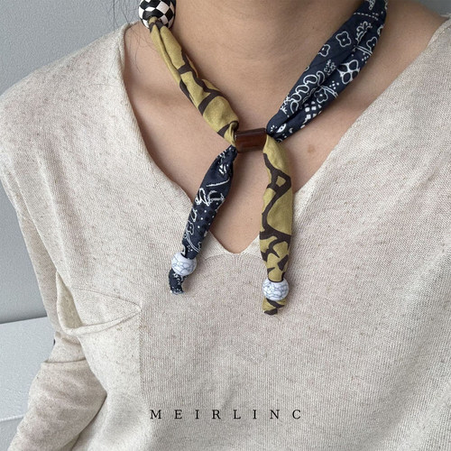 MEIRLINC 简约复古民族风新中式小众设计高级感度假新款百搭丝巾