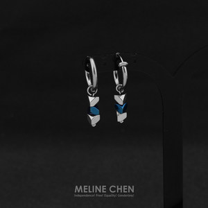 MELINE CHEN蓝色碎石创意小众设计高级感国潮ins嘻哈个性男女