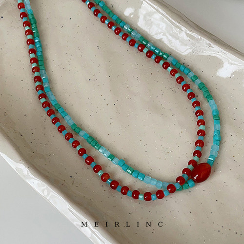 MEIRLINC 原创新中式文艺创意小众设计高级感国潮复古风叠戴情侣